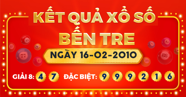 Kết quả xổ số Bến Tre ngày 16/2/2010