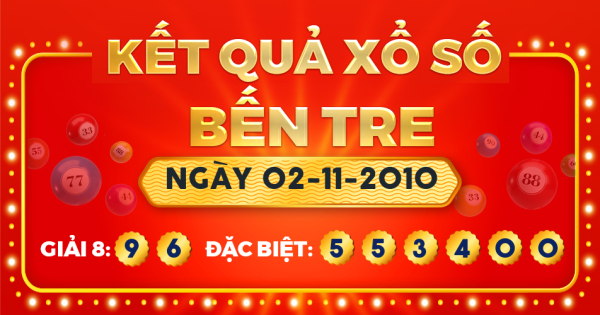 Kết quả xổ số Bến Tre ngày 2/11/2010