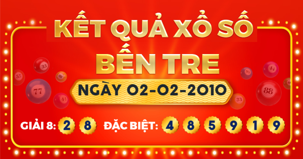 Kết quả xổ số Bến Tre ngày 2/2/2010